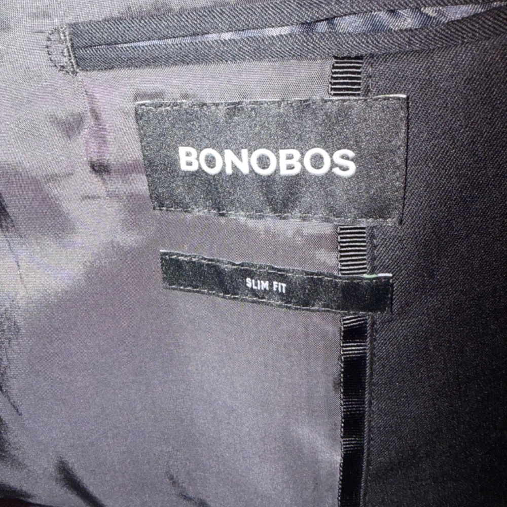 Bonobos Men's Slim Fit Daily Grind Black Suit Jacket 42S Pants 34 x 30 - Picture 5 of 7